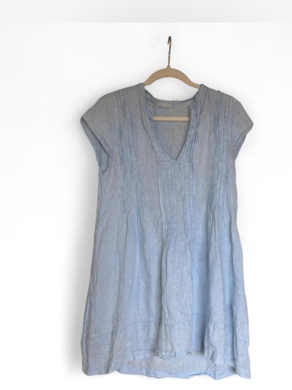 CP Shades embroidered linen Regina Cap Sleeve Dress size xs